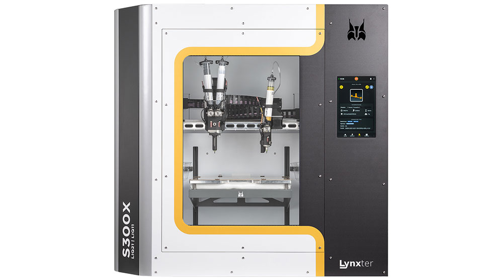 Lynxter a utilisé la S300X, notre imprimante 3D en silicone idex, pour imprimer la plaquette d'Odapt.