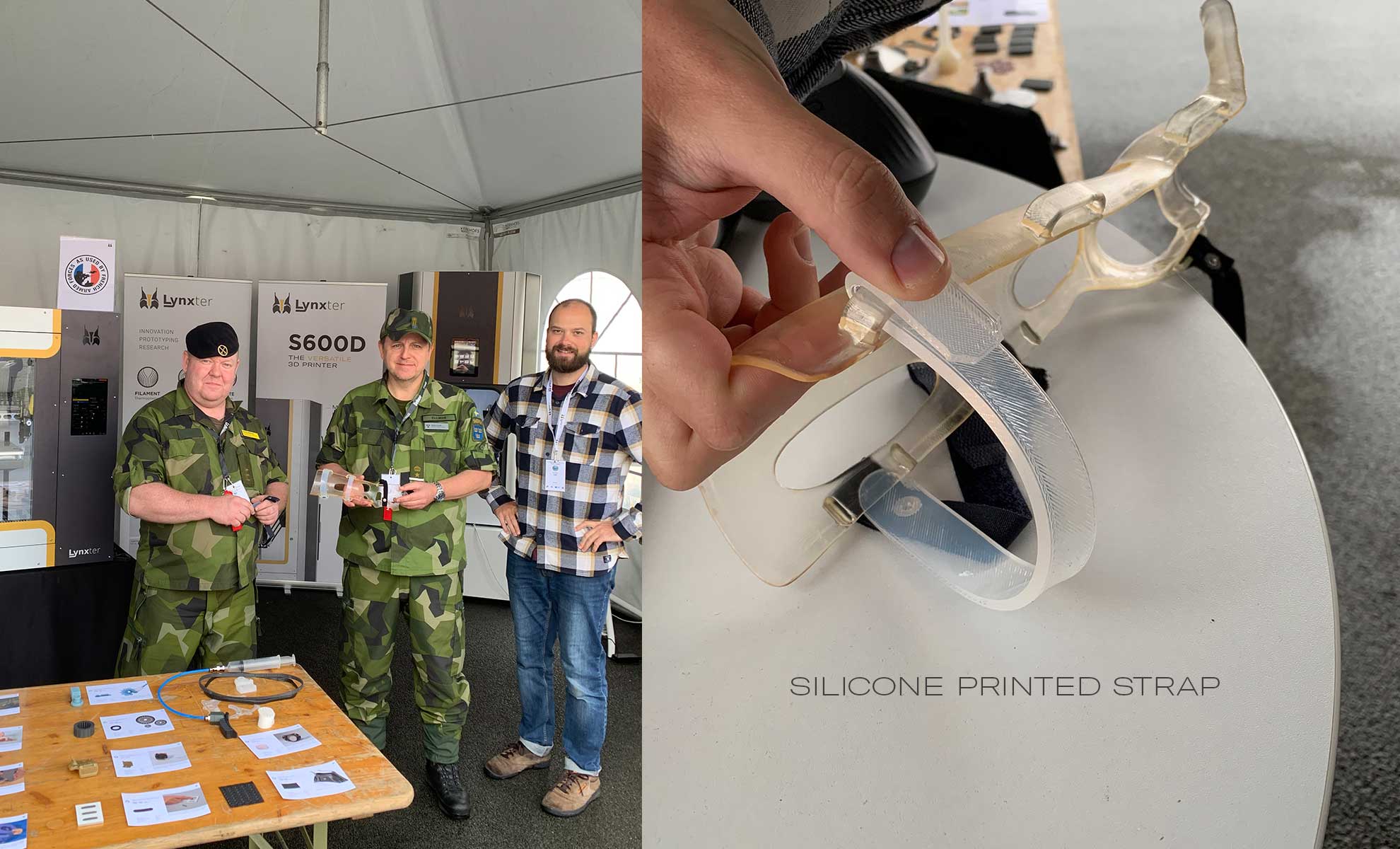 Straps printed in silicone – Swedish Army